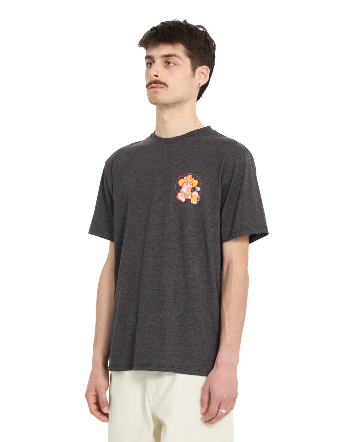 Meowdy T-Shirt in Heather Black