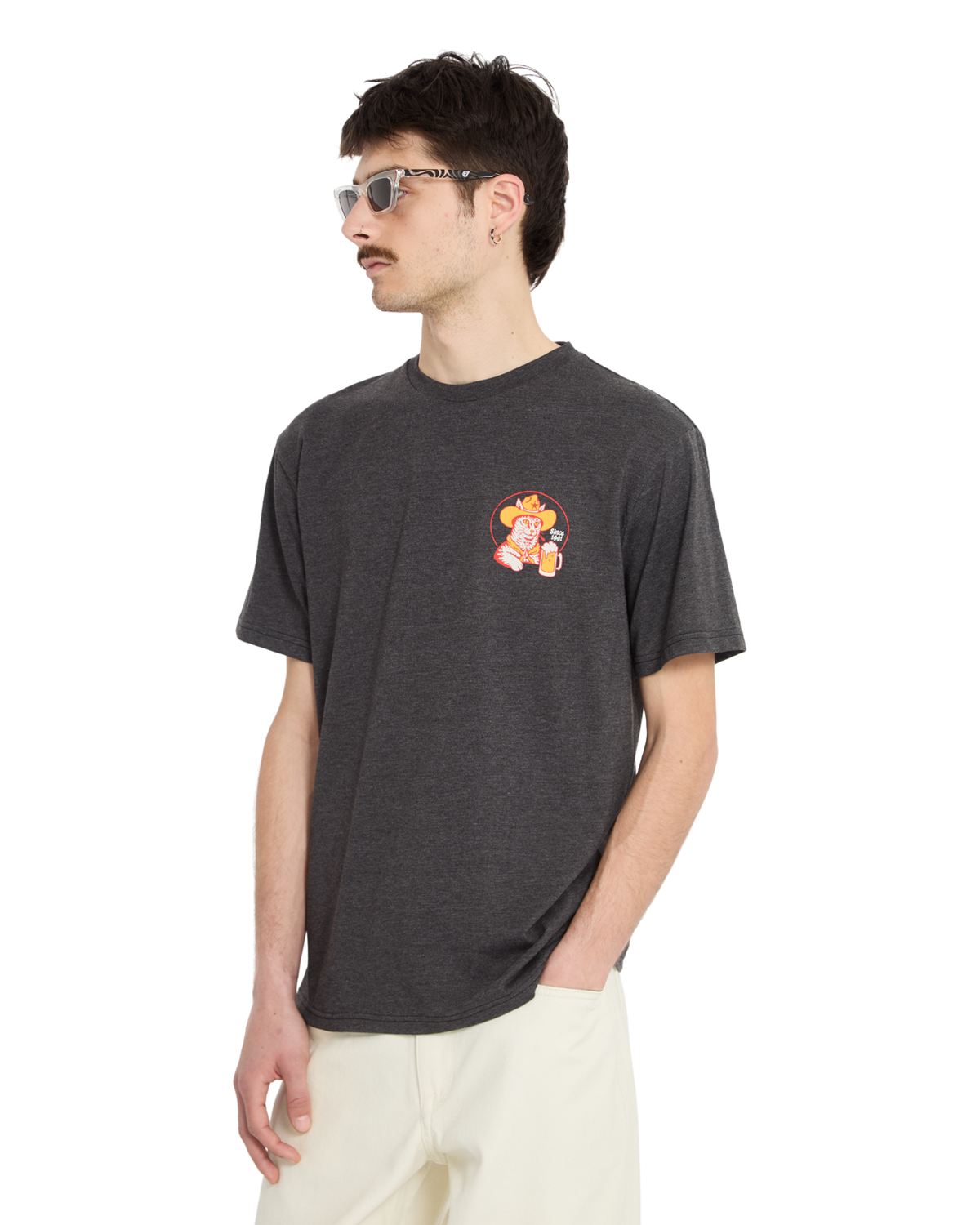 Meowdy T-Shirt in Heather Black