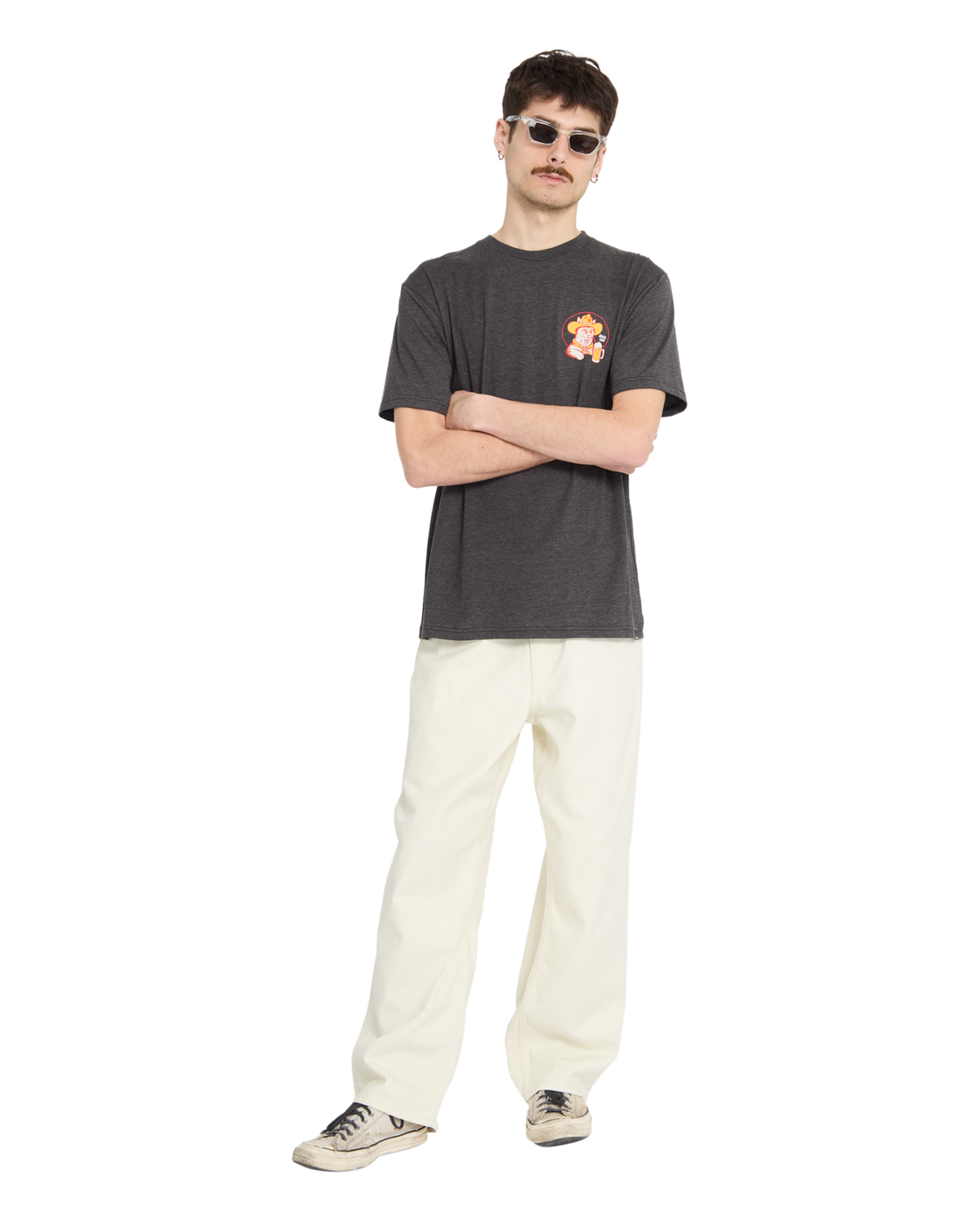 Meowdy T-Shirt in Heather Black