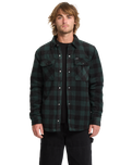 The Volcom Mens Bowered Fleece Overshirt in Scarab