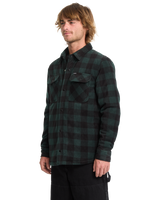 The Volcom Mens Bowered Fleece Overshirt in Scarab