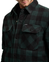 The Volcom Mens Bowered Fleece Overshirt in Scarab