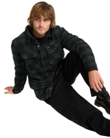 The Volcom Mens Bowered Fleece Overshirt in Scarab