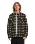 The Volcom Mens Bowered II Fleece Shirt in Mustard