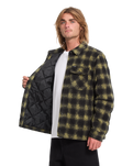 The Volcom Mens Bowered II Fleece Shirt in Mustard