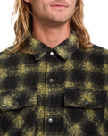 The Volcom Mens Bowered II Fleece Shirt in Mustard