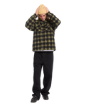 The Volcom Mens Bowered II Fleece Shirt in Mustard