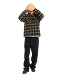 The Volcom Mens Bowered II Fleece Shirt in Mustard
