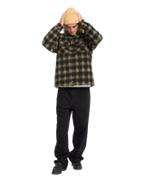 The Volcom Mens Bowered II Fleece Shirt in Mustard