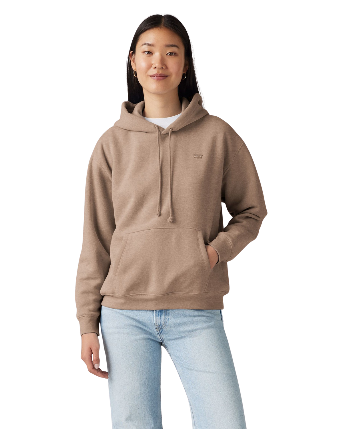 The Levi's® Womens Everyday Hoodie in Taupe Gray Heather Bros