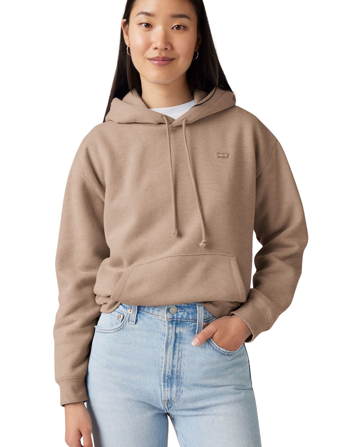The Levi's® Womens Everyday Hoodie in Taupe Gray Heather Bros