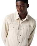 The Levi's® Mens Auburn Worker Shirt in Harp Silver Birch Garment Dye
