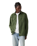 The Levi's® Mens Auburn Worker Shirt in Erick Kombu Green Garment Dye