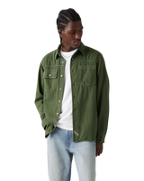 The Levi's® Mens Auburn Worker Shirt in Erick Kombu Green Garment Dye