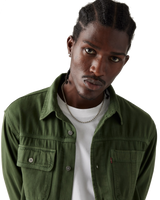 The Levi's® Mens Auburn Worker Shirt in Erick Kombu Green Garment Dye