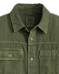 The Levi's® Mens Auburn Worker Shirt in Erick Kombu Green Garment Dye
