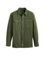 The Levi's® Mens Auburn Worker Shirt in Erick Kombu Green Garment Dye