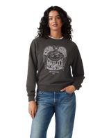 The Levi's® Womens Graphic Heritage Crewneck Sweatshirt in Eagle Pirate Black