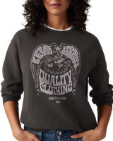 The Levi's® Womens Graphic Heritage Crewneck Sweatshirt in Eagle Pirate Black
