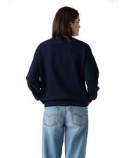 The Levi's® Womens Graphic Heritage Sweatshirt in Raw Edge Applique Indigo