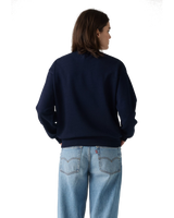 The Levi's® Womens Graphic Heritage Sweatshirt in Raw Edge Applique Indigo