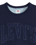The Levi's® Womens Graphic Heritage Sweatshirt in Raw Edge Applique Indigo