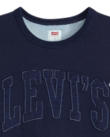 The Levi's® Womens Graphic Heritage Sweatshirt in Raw Edge Applique Indigo
