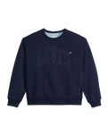 The Levi's® Womens Graphic Heritage Sweatshirt in Raw Edge Applique Indigo