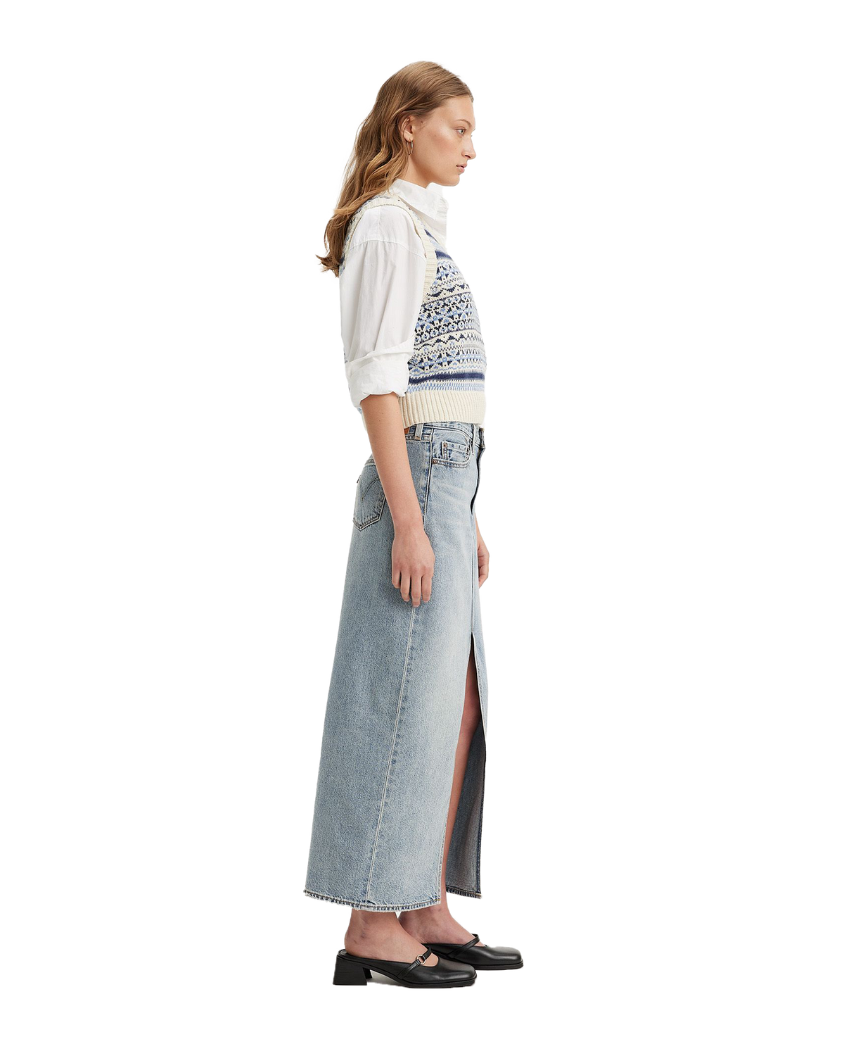 The Levi's® Womens Ankle Column Skirt in Please Hold