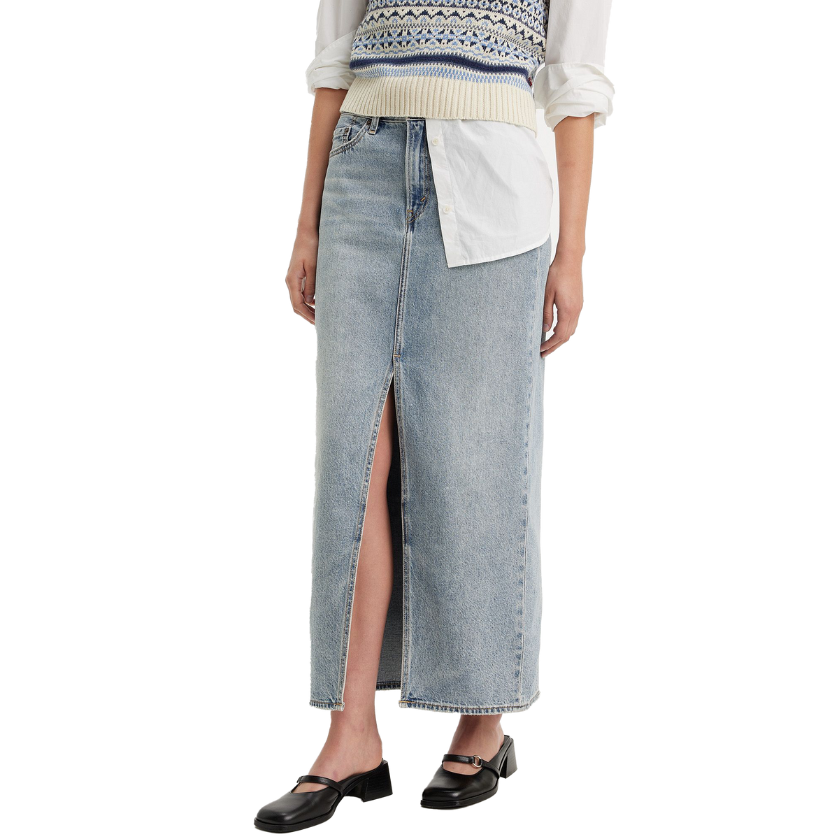 The Levi's® Womens Ankle Column Skirt in Please Hold