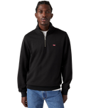 The Levi's® Mens Original Housemark 1/4 Zip Sweatshirt in Mineral Black