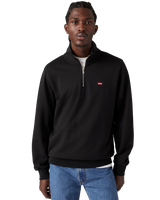 The Levi's® Mens Original Housemark 1/4 Zip Sweatshirt in Mineral Black