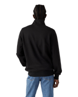The Levi's® Mens Original Housemark 1/4 Zip Sweatshirt in Mineral Black