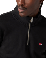 The Levi's® Mens Original Housemark 1/4 Zip Sweatshirt in Mineral Black