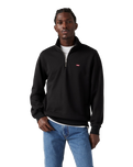 The Levi's® Mens Original Housemark 1/4 Zip Sweatshirt in Mineral Black