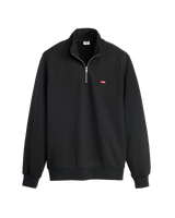 The Levi's® Mens Original Housemark 1/4 Zip Sweatshirt in Mineral Black