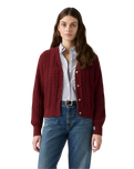 The Levi's® Womens Snowflake Cardigan in Warm Cabernet Cotton