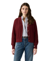 The Levi's® Womens Snowflake Cardigan in Warm Cabernet Cotton