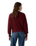 The Levi's® Womens Snowflake Cardigan in Warm Cabernet Cotton