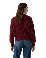 The Levi's® Womens Snowflake Cardigan in Warm Cabernet Cotton