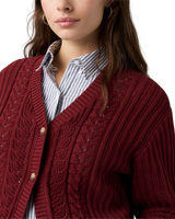 The Levi's® Womens Snowflake Cardigan in Warm Cabernet Cotton
