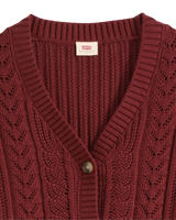 The Levi's® Womens Snowflake Cardigan in Warm Cabernet Cotton