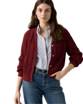 The Levi's® Womens Snowflake Cardigan in Warm Cabernet Cotton