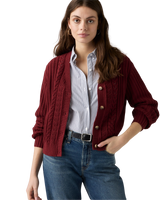 The Levi's® Womens Snowflake Cardigan in Warm Cabernet Cotton