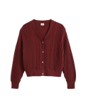 The Levi's® Womens Snowflake Cardigan in Warm Cabernet Cotton