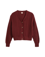The Levi's® Womens Snowflake Cardigan in Warm Cabernet Cotton