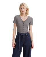 The Levi's® Womens Muse Top in Vanilla Stripe Caviar
