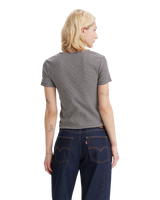 The Levi's® Womens Muse Top in Vanilla Stripe Caviar