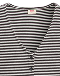 The Levi's® Womens Muse Top in Vanilla Stripe Caviar
