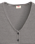 The Levi's® Womens Muse Top in Vanilla Stripe Caviar